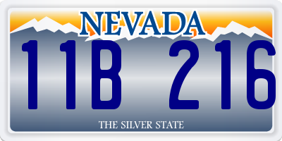 NV license plate 11B216