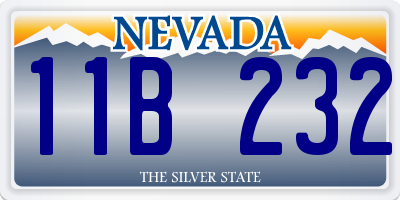 NV license plate 11B232