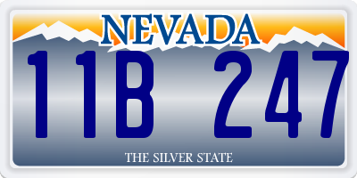NV license plate 11B247