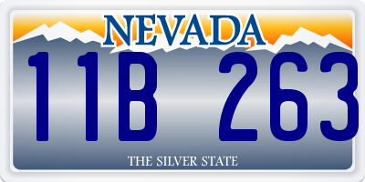 NV license plate 11B263