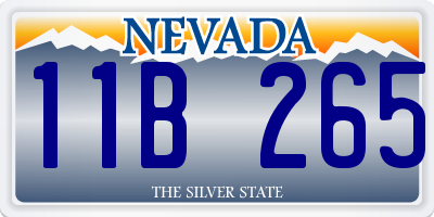 NV license plate 11B265
