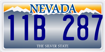 NV license plate 11B287