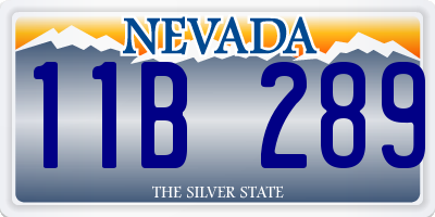 NV license plate 11B289