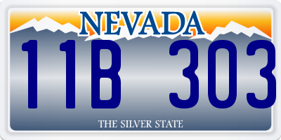 NV license plate 11B303