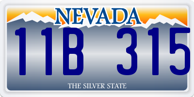 NV license plate 11B315