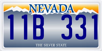 NV license plate 11B331