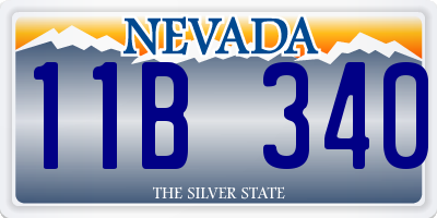 NV license plate 11B340