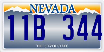 NV license plate 11B344