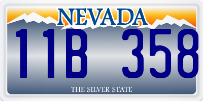 NV license plate 11B358