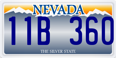 NV license plate 11B360