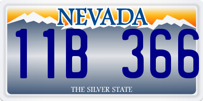 NV license plate 11B366