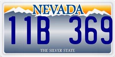 NV license plate 11B369