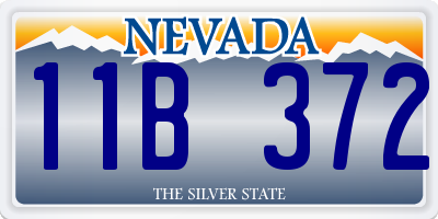 NV license plate 11B372
