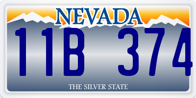 NV license plate 11B374