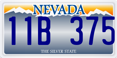 NV license plate 11B375