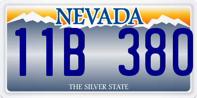 NV license plate 11B380
