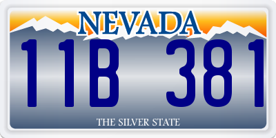 NV license plate 11B381