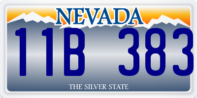 NV license plate 11B383