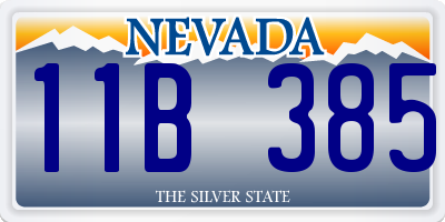 NV license plate 11B385