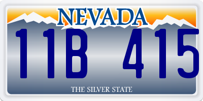 NV license plate 11B415