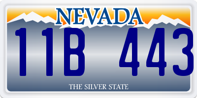NV license plate 11B443