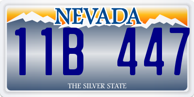 NV license plate 11B447