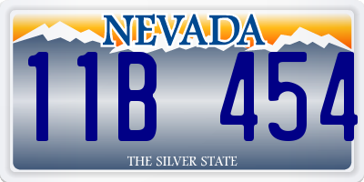 NV license plate 11B454
