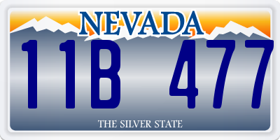 NV license plate 11B477