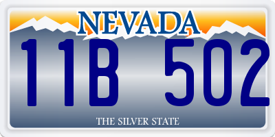NV license plate 11B502
