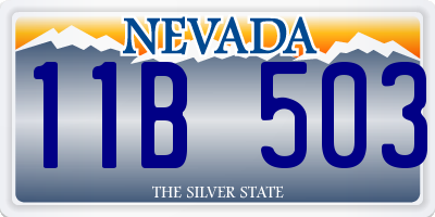 NV license plate 11B503