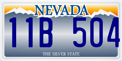 NV license plate 11B504