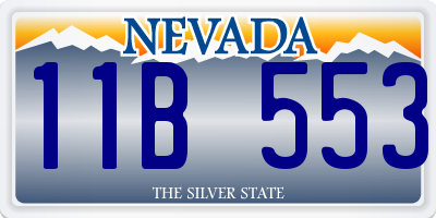 NV license plate 11B553