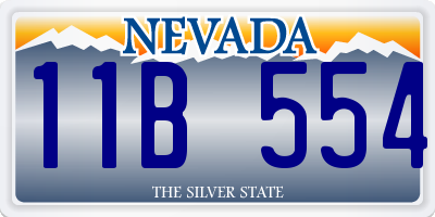 NV license plate 11B554