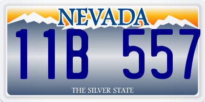NV license plate 11B557
