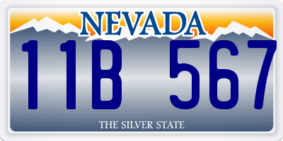 NV license plate 11B567