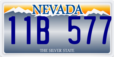 NV license plate 11B577
