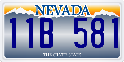 NV license plate 11B581