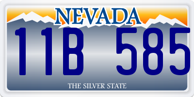 NV license plate 11B585