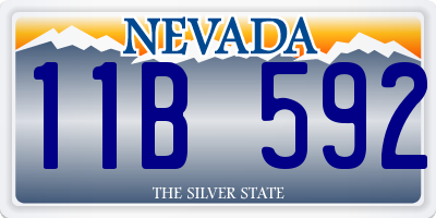 NV license plate 11B592