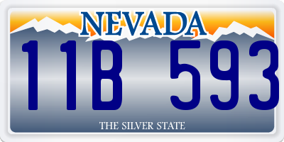 NV license plate 11B593