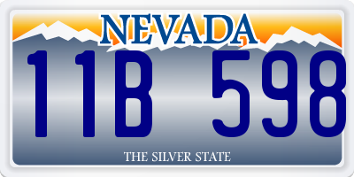 NV license plate 11B598