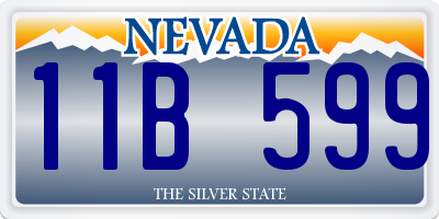 NV license plate 11B599