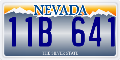 NV license plate 11B641