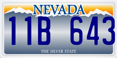 NV license plate 11B643