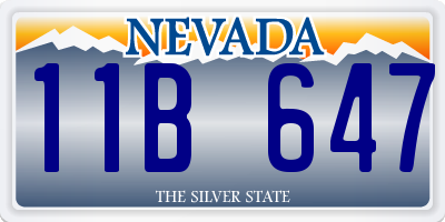 NV license plate 11B647