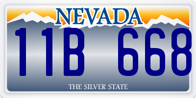 NV license plate 11B668