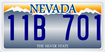 NV license plate 11B701