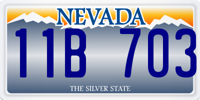 NV license plate 11B703