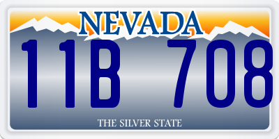 NV license plate 11B708
