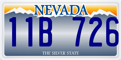 NV license plate 11B726